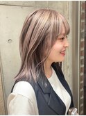 渋谷ブリーチカラーハイトーンカラーミルクティーベージュ30代