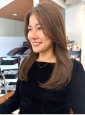 小顔レイヤーカット/ハイレイヤー/透明感カラー/髪質改善
