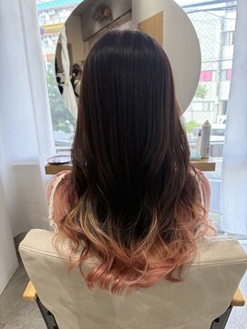 パラゴ(PARAGO.) 梅雨前の縮毛矯正×裾カラー