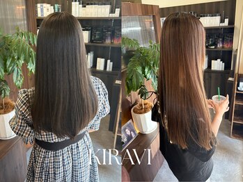 キラヴィ 三宮店(KIRAVI)の写真/三宮で理想の髪へ！メテオストレートで梅雨対策も◎憧れの縮毛矯正ストレート体験を♪