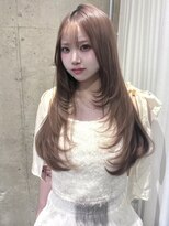 ボタン 熊本(VOTAN)&nbsp;韓国ヘア/レイヤーカット/ミルクティーベージュ/ブリーチ
