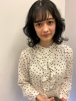 バイ ユア オウン フラワーズ コロン カバ 松本駅前(buy your own flowers : kava)&nbsp;韓国風くびれヘア◎小顔前髪カット透明感カラーブルーブラック