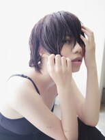 エルデ ナインズ ヘアー スタンド 川口店(elde 9's HAIR STAND)&nbsp;T.グレージュカラー&オン眉のマッシュウルフ風切りっぱなしボブ