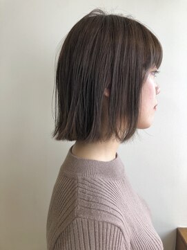 グリーン 渋谷(green) 切りっぱなしボブ×グレージュ