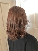 鎖骨ラインミディアムカッパーブラウン スタイリスト西田大樹