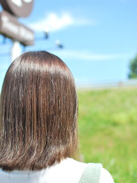 チームボス(Team BOSS) 自然なまとまり　ストレート＆ハイライトアッシュカラー