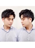 【骨格矯正カット】ツーブロックアップバング