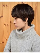 ブゾン(buZon)&nbsp;【buZon ブゾン】大人可愛い黒髪前下がりショートボブ