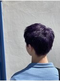 メンズショート×パープルカラー