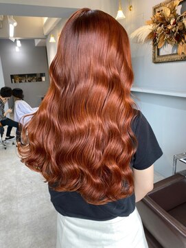 ドロシー 郡山桑野店(Dorothy) ミニウルフチェリーブラウンホワイトグレージュフェザーパーマ