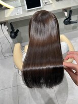 ロンドメリア 天神大名店(Lond Melia) ★くびレイヤーエモージュインナーグレージュ前髪ピンクベージュ