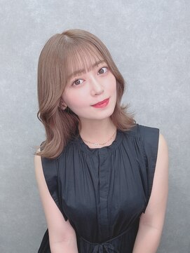 アンプル 天神店 ボブ　グレージュボブ　透明感　ロブ　ミディアム　伸ばしかけ