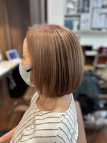 ヘアーショップ エヌアンドエー 幸手店(hairshop N&A)&nbsp;大人かわいいサラ艶デザインカラー 透明感カラーボブハイライト