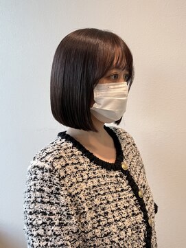 サラ ビューティー サイト 古賀店(SARA Beauty Sight) ボブ/丸みボブ/ダークグレージュ/大人可愛い/２０代３０代