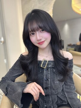 ロンドガーネット 池袋(Lond garnet) ワイドバングイメチェン美髪外ハネボブ+レイヤーカット韓国/池袋