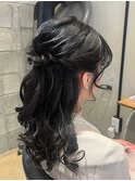 ハーフアップ