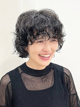 モリオフロムロンドン 松戸店(Morio from London) 【松戸 藤原】 ショートボブパーマ　黒髪