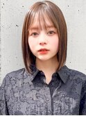 モテ髪大人可愛いイメチェン艶感薄めバング似合わせカット
