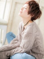 大波純一美容室パーティハン&nbsp;暖色系カラーメンズライク小顔補正カットa小山20代30代