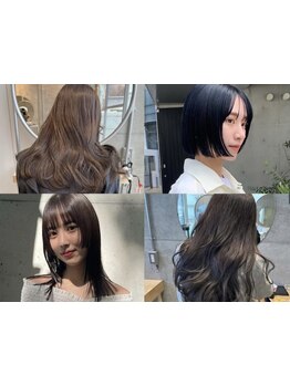 シンプルだけど可愛い、透明感あふれるトレンドカラーが叶う♪頭皮や髪に優しい薬剤で艶のある仕上がりに！