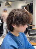 【櫻田】波巻きパーマ　マッシュウルフ　メンズパーマ