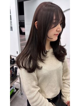 ミッシュバイアーバン(misch by urban.) 前髪/ミディアムレイヤーカット/暗髪【堀 春菜】
