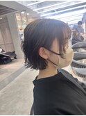 オリーブグレー/ボブ/顔周り/小顔/レイヤー/髪質改善/縮毛矯正