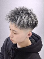 ヘアスタジオ ロメオ(hair studio Romeo)&nbsp;アップバングツイストスパイラル×シルバーハイライト