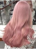 ピンクベージュダブルカラーピンクハイトーン韓国レイヤー