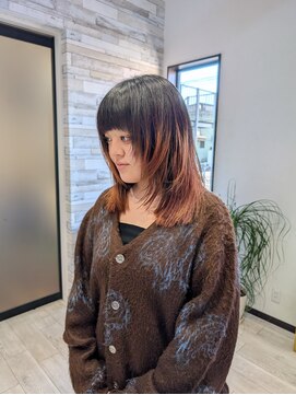 サロン クィ ベルジョーネ(SALON QUI BELLGIONE) 切りっぱなし ハッシュカット