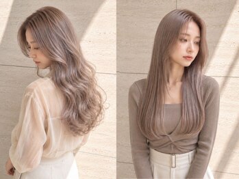 アース コアフュールボーテ 長野稲田店(EARTH coiffure beaute)の写真/長野稲田★肌色と骨格を見極めるから叶う【小顔に見せる立体カラー】が大人気☆女子力UP★