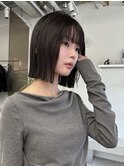 カットカラーストレート矯正ボブ