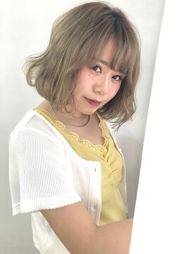 エトネ ヘアーサロン 仙台駅前(eTONe hair salon) 《eTONe》ふわふわハイトーンボブ
