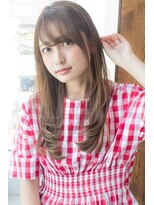 AFLOAT明日香の 大人かわいい くびれセミディ イルミナカラー