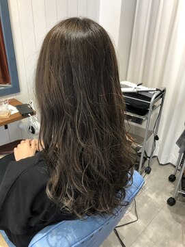 アオイロ(aoiro) ナチュラルカーキグレージュ×極細ハイライト