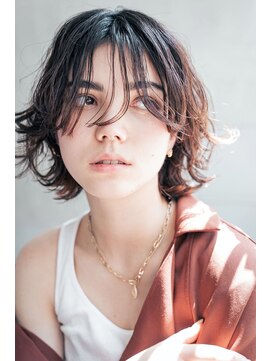 メーヴェ(Mowen) mowen×外ハネ×ラフウェーブ×モカベージュ