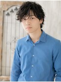 モテ抜け感ヘア☆ランダムパーマ風黒髪マッシュa