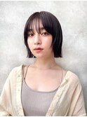 フェイスレイヤーボブ＊黒髪/グレージュカラー