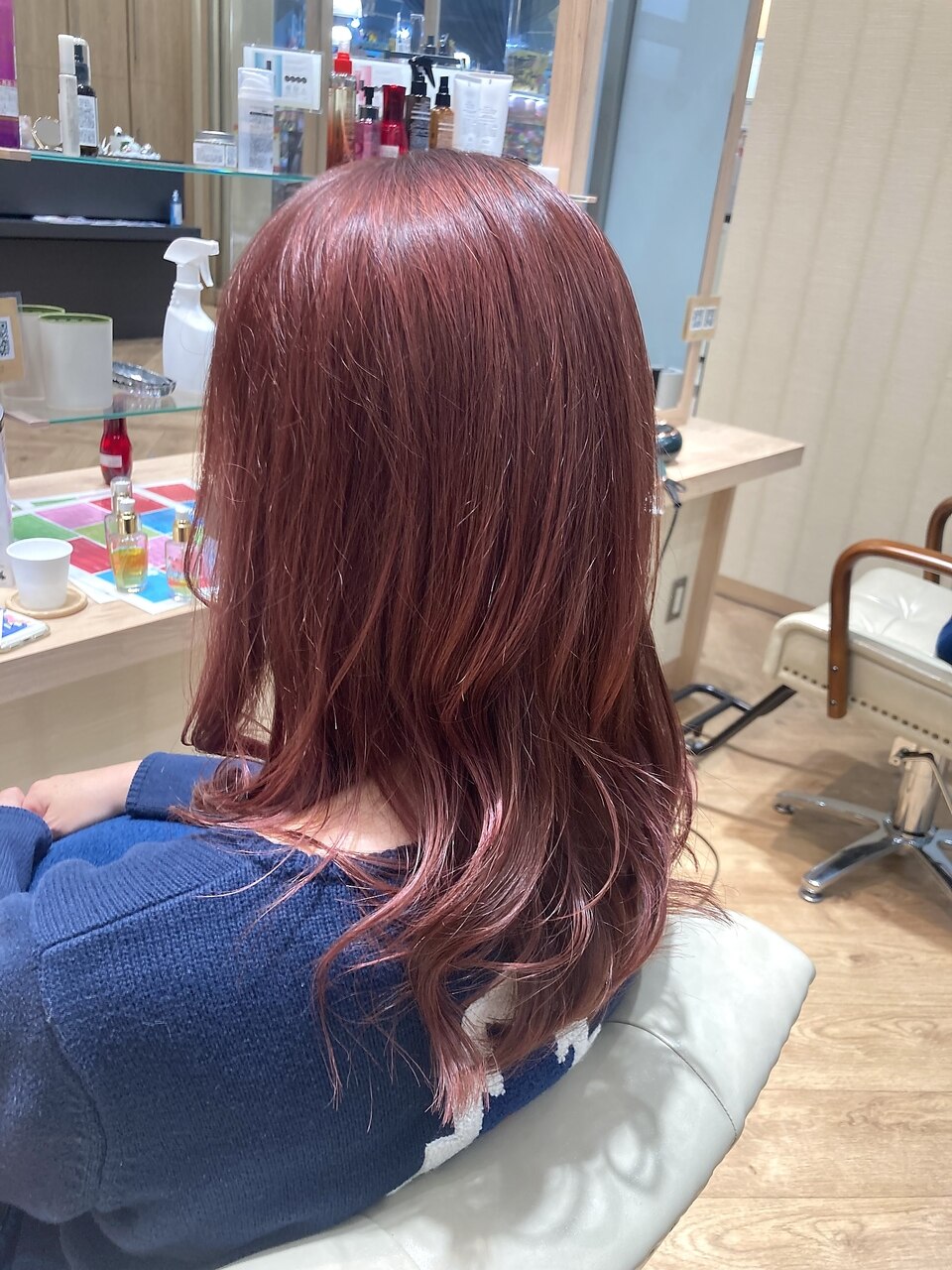 サーモンピンク×ブリーチなし×Aライン×暖色×似合わせ：L175036730