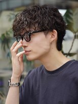 波巻きパーマ波巻きスパイラルパーマメンズマッシュパーマカット
