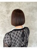 プツッとミニボブ×ラベンダーアッシュ**