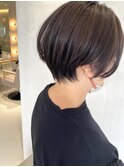 極細highlight、ミルクティーベージュ、エアリーショート【谷合
