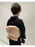 留袖ショートへアアレンジ