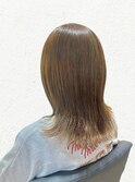 オンブレグレージュオリーブベージュくびれミディ大人美人