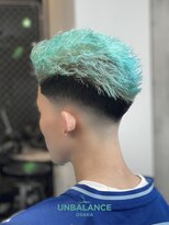 アンバランスオオサカ(UNBALANCE OSAKA)&nbsp;★グリーン/エメラルドグリーン/フェード/刈り上げ【YUURI】