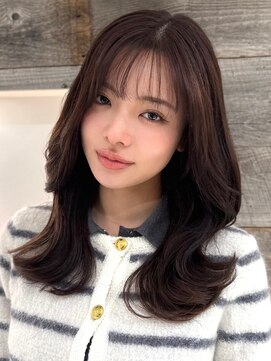 アイヴィ 表参道(IVY) 透明感 くすみブラウン 韓国くびれヘア【肥田亜沙美】