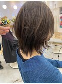 くびれウルフ◎レイヤーカット/くすみベージュ◎シャギー本厚木