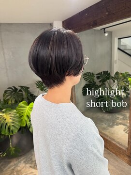 エムドットヘアーサロン(M. hair salon) 【栗本浩司】高知ショートボブ×ハイライト