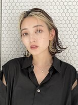 サンク 原宿 表参道(cinq) インナーカラーフェイスフレーミングイヤリングカラーベージュ