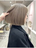 ハイトーンピンクベージュボブ/Wカラー